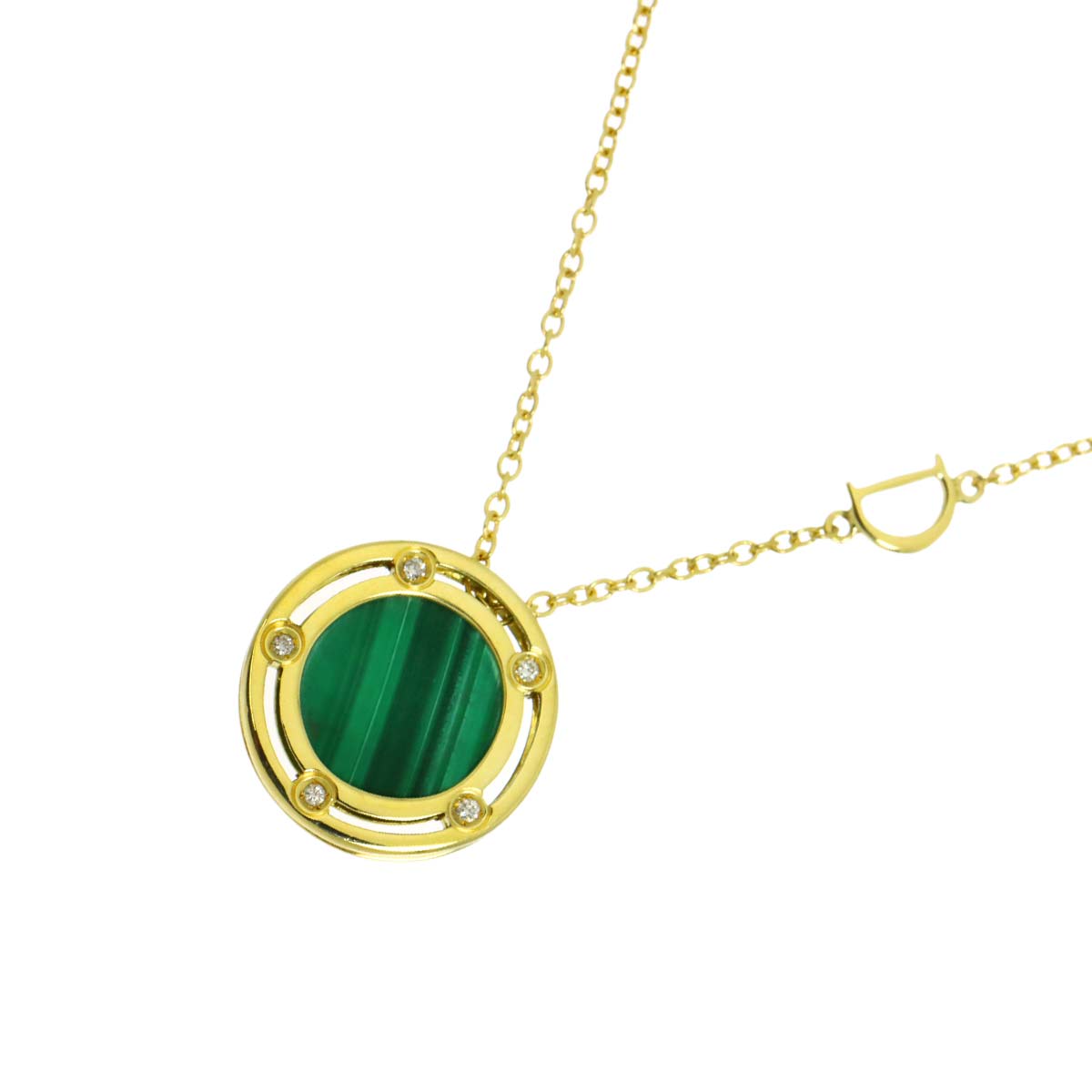 D-SIDE Malachite Diamond Necklace 18K YG 750