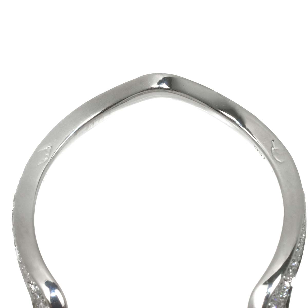 Bague Crown Diamond Ring 18K WG 750 size54 6.25-6.5(US)