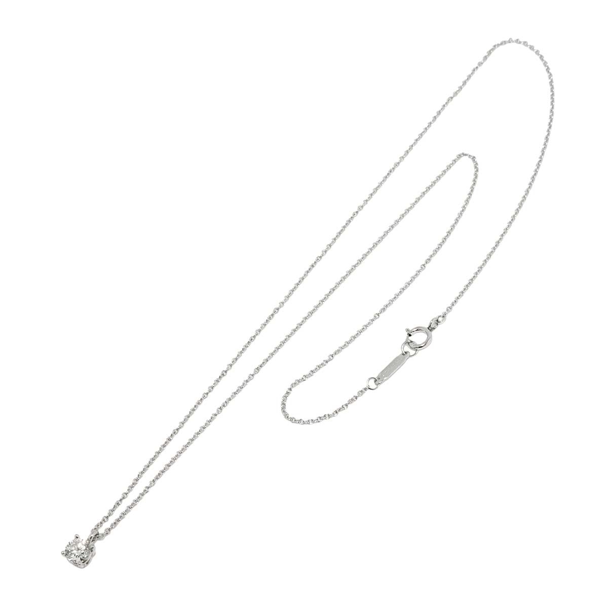 Solitaire Diamond Necklace Platinum