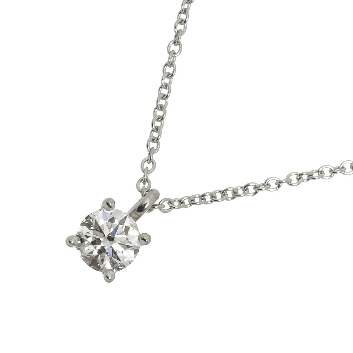 Solitaire Diamond Necklace Platinum