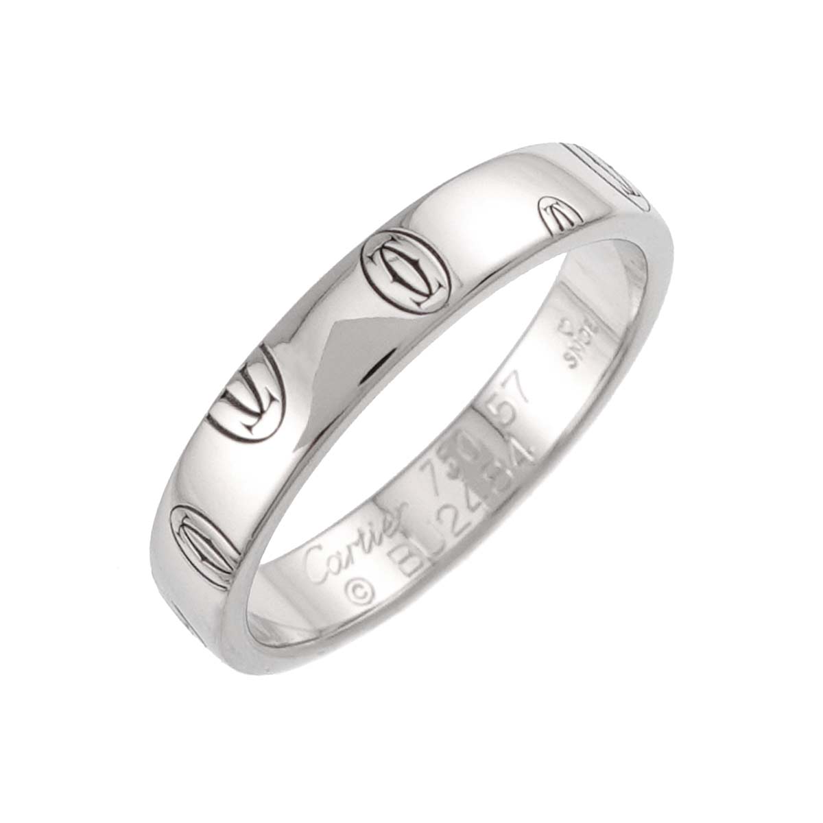 Happy Birthday Ring 18K White Gold 750 Size57 7.5-7.75(US)
