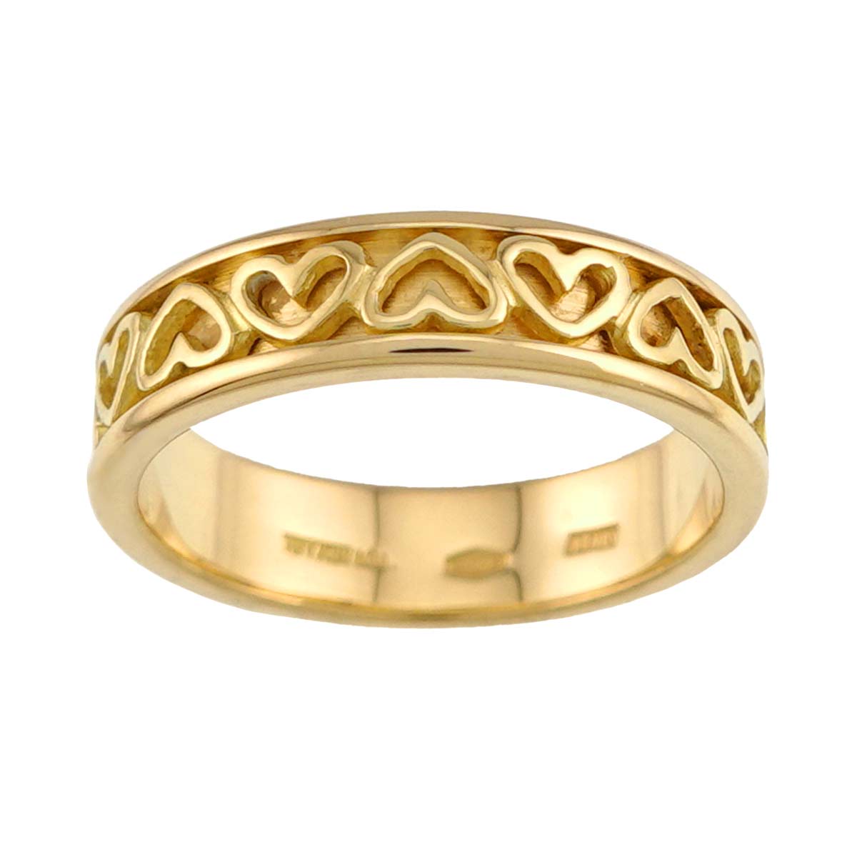 Cut out Heart Ring 18K YG 750 Size5.25-5.5(US)