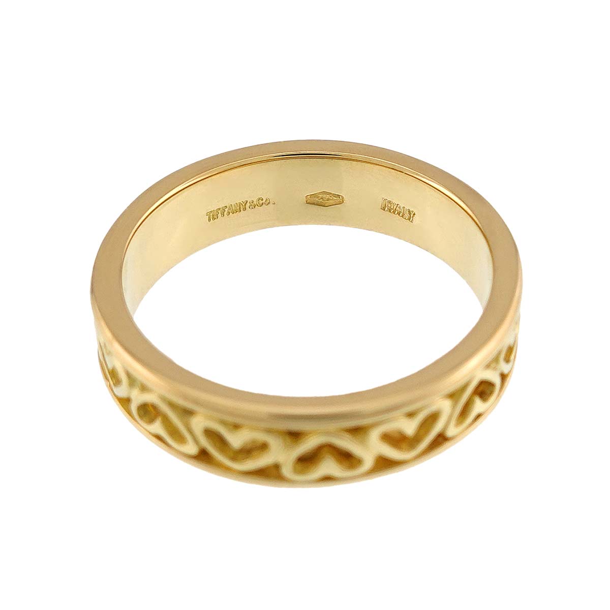Cut out Heart Ring 18K YG 750 Size5.25-5.5(US)
