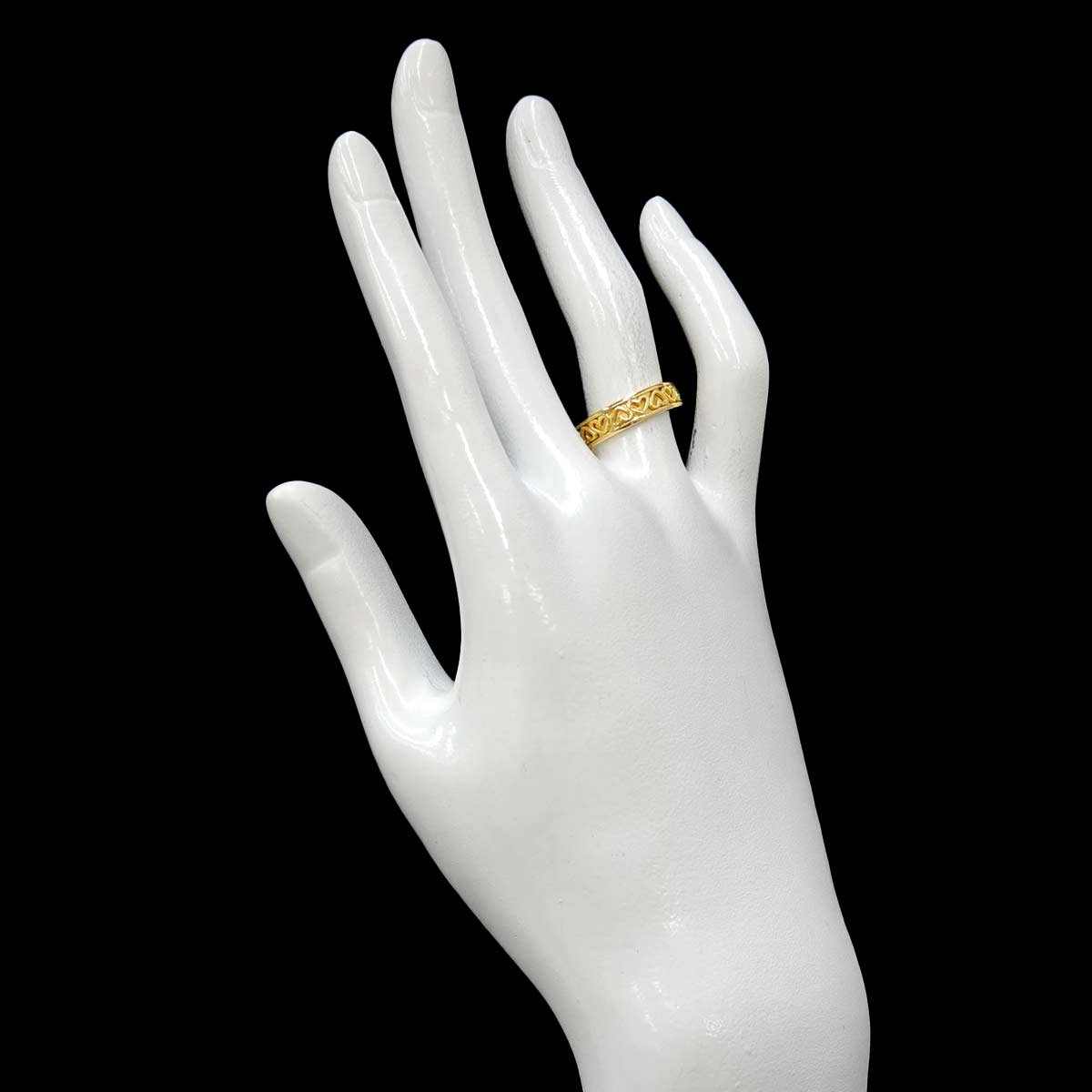 Cut out Heart Ring 18K YG 750 Size5.25-5.5(US)