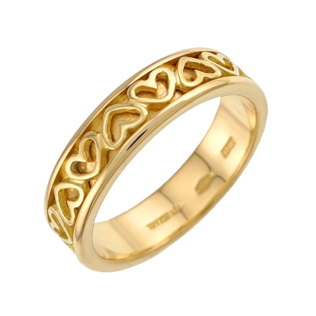 Cut out Heart Ring 18K YG 750 Size5.25-5.5(US)