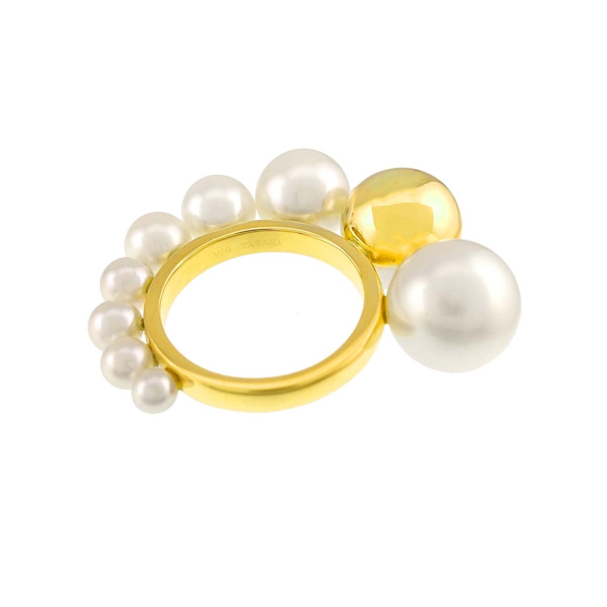 Freshwater pearl Ring 18K YG 750 size6.25-6.5(US)