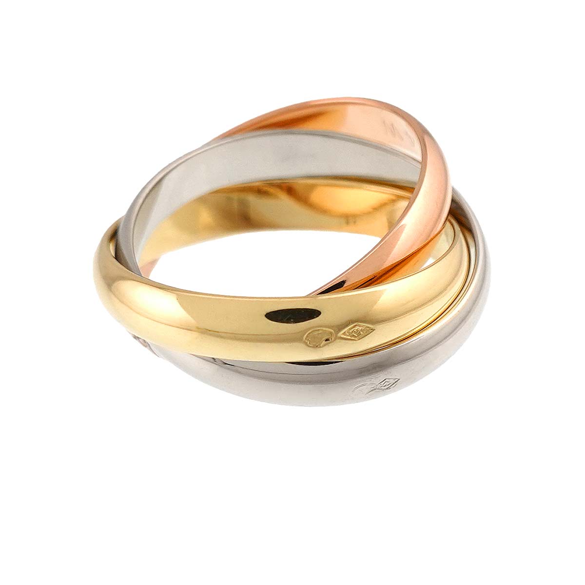 Trinity MM Ring 18K YG WG PG 750 Size51 5.5-5.75(US)