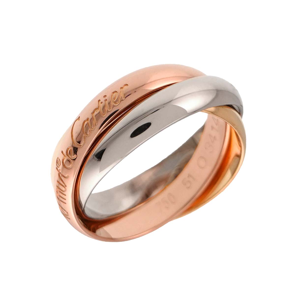 Trinity MM Ring 18K YG WG PG 750 Size51 5.5-5.75(US)