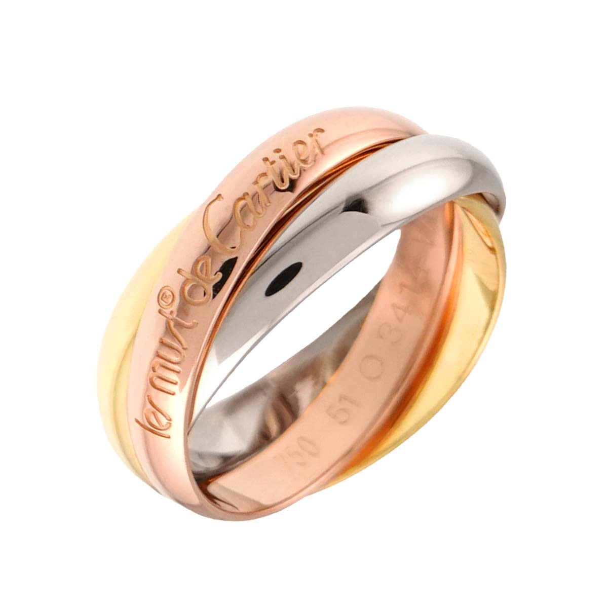 Trinity MM Ring 18K YG WG PG 750 Size51 5.5-5.75(US)