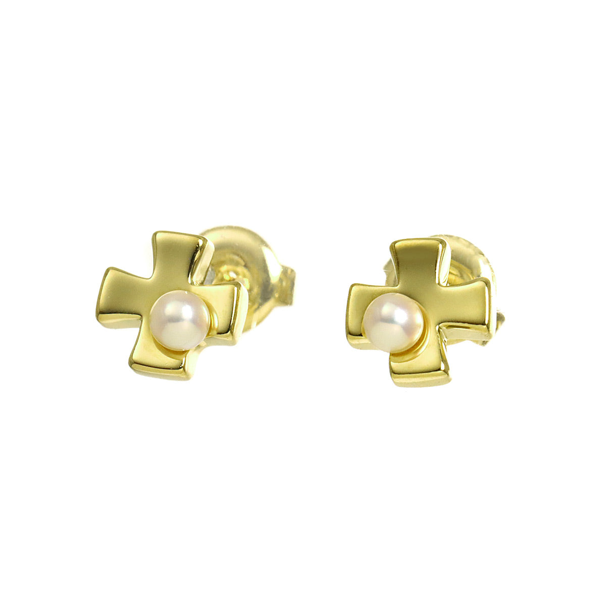 Baby Pearl 3.0mm Earrings Pierced 18K YG 750