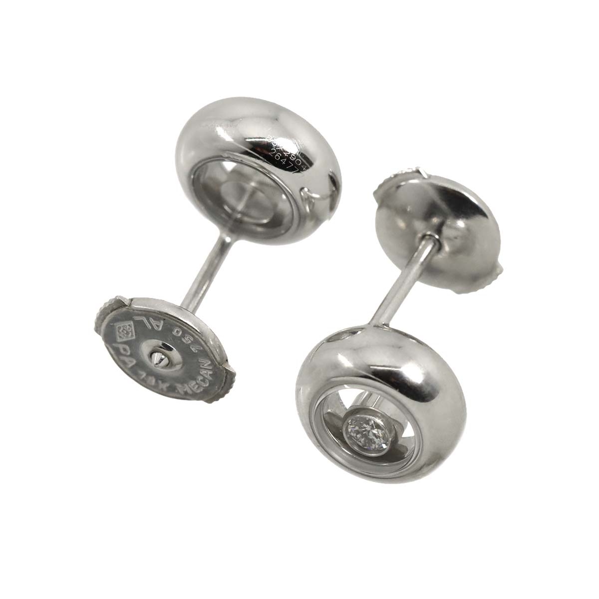 Happy Diamond Earrings Pierced 18K WG 750