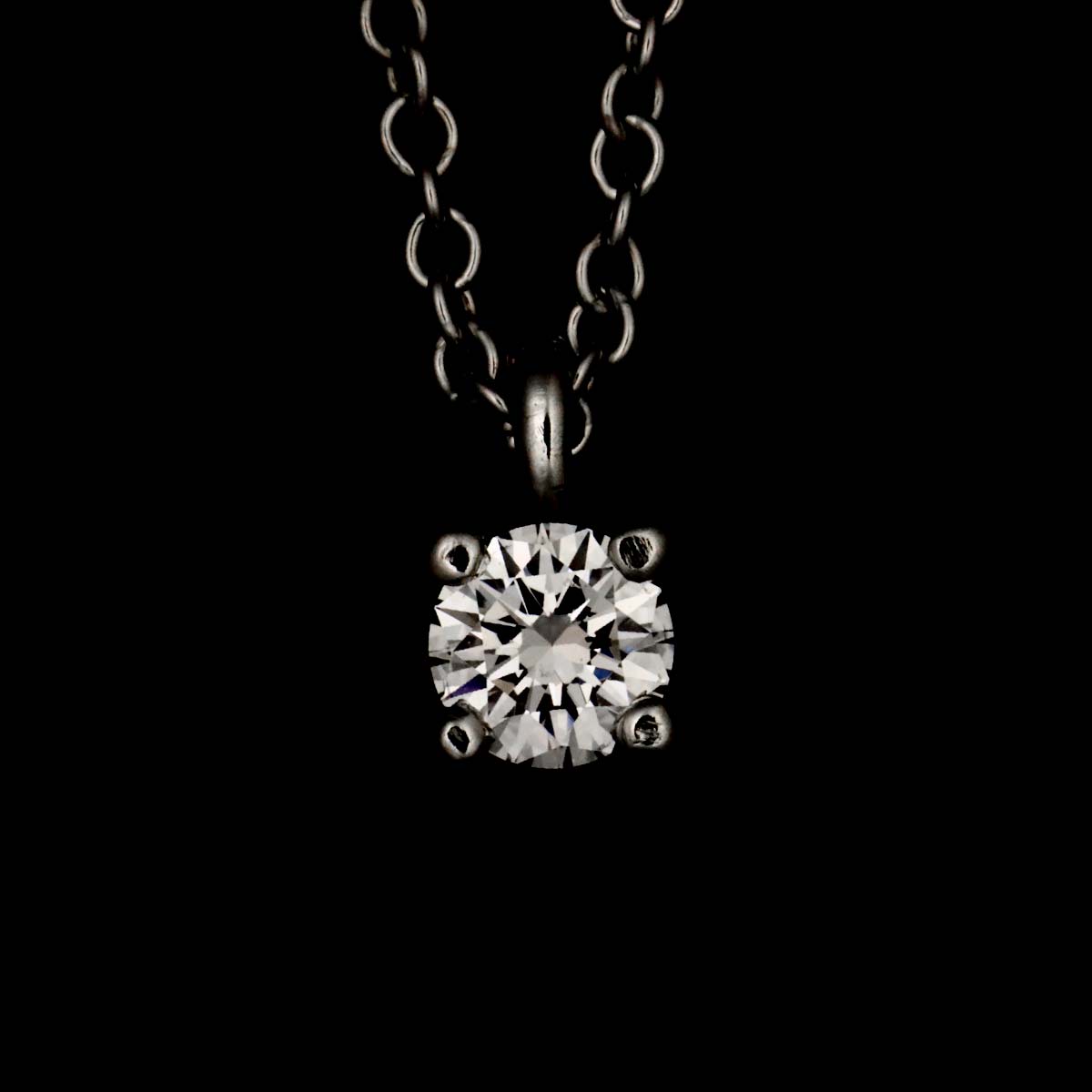 Solitaire Diamond Necklace Platinum