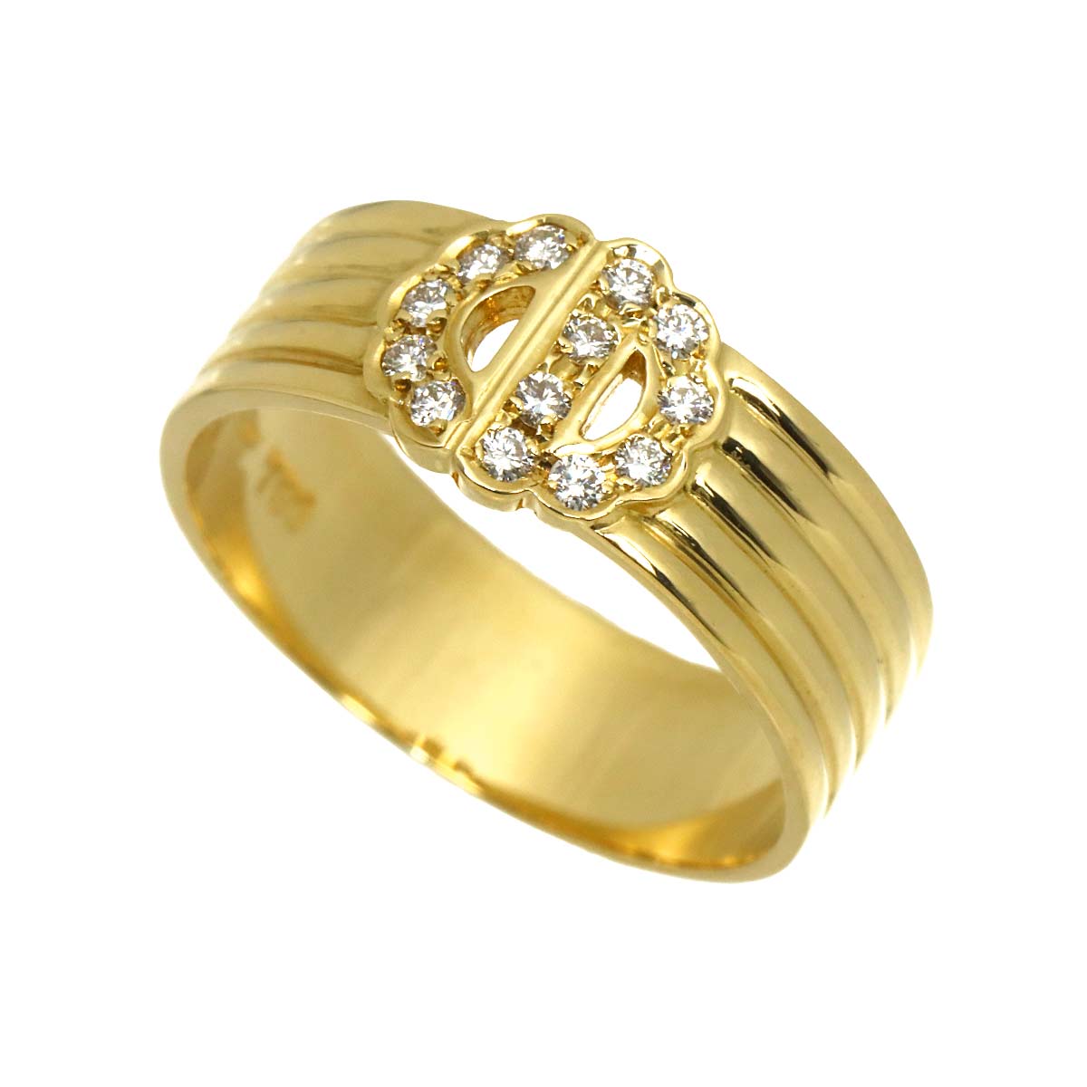 Diamond Ring 18K YG 750 size5.25(US)