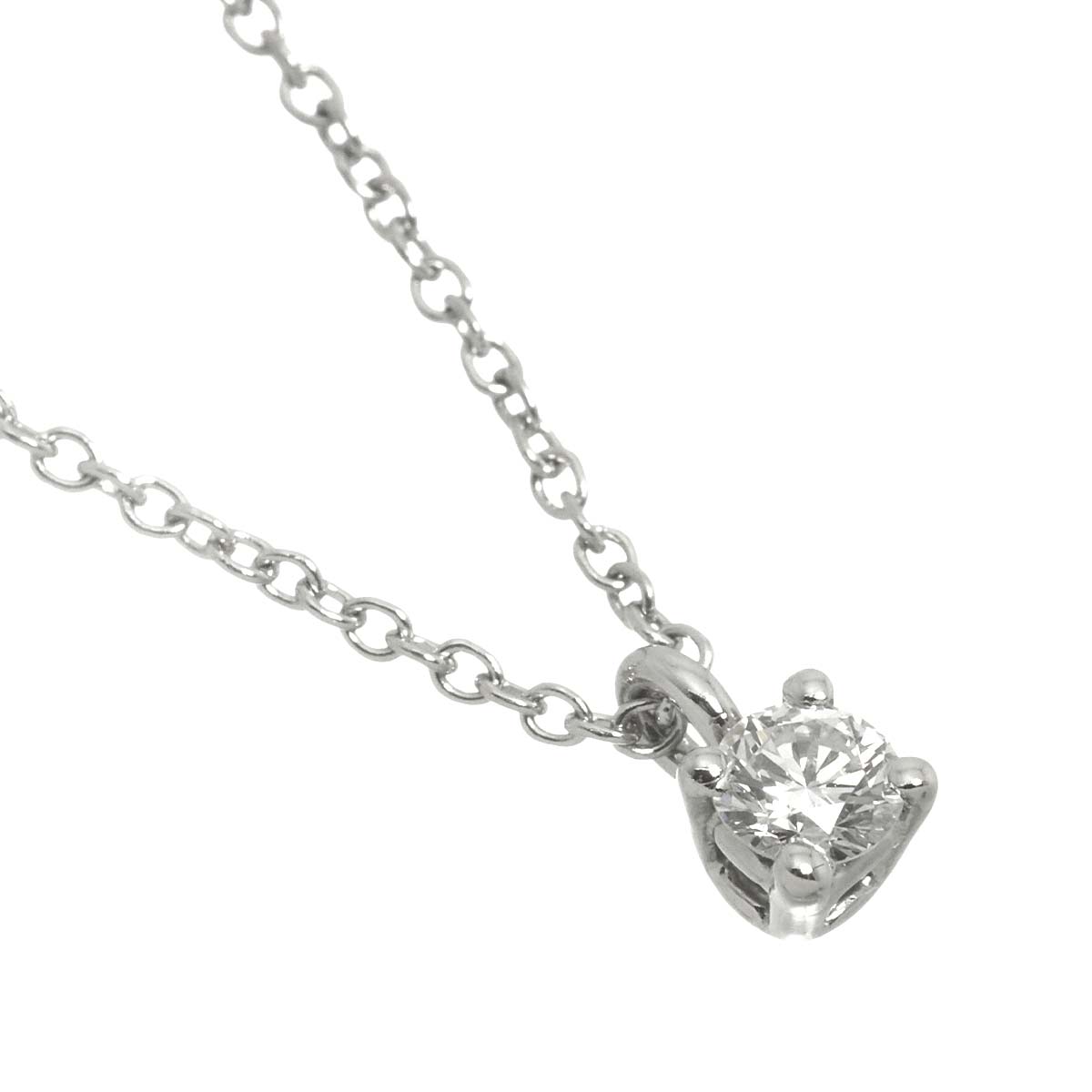 Solitaire Diamond Necklace Platinum