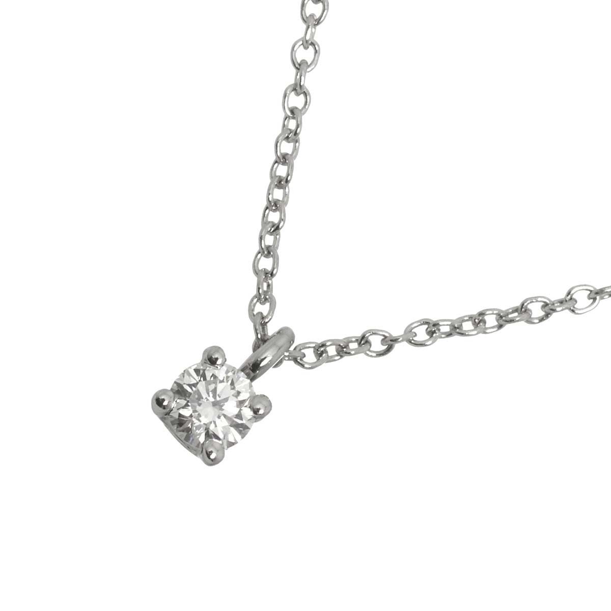 Solitaire Diamond Necklace Platinum