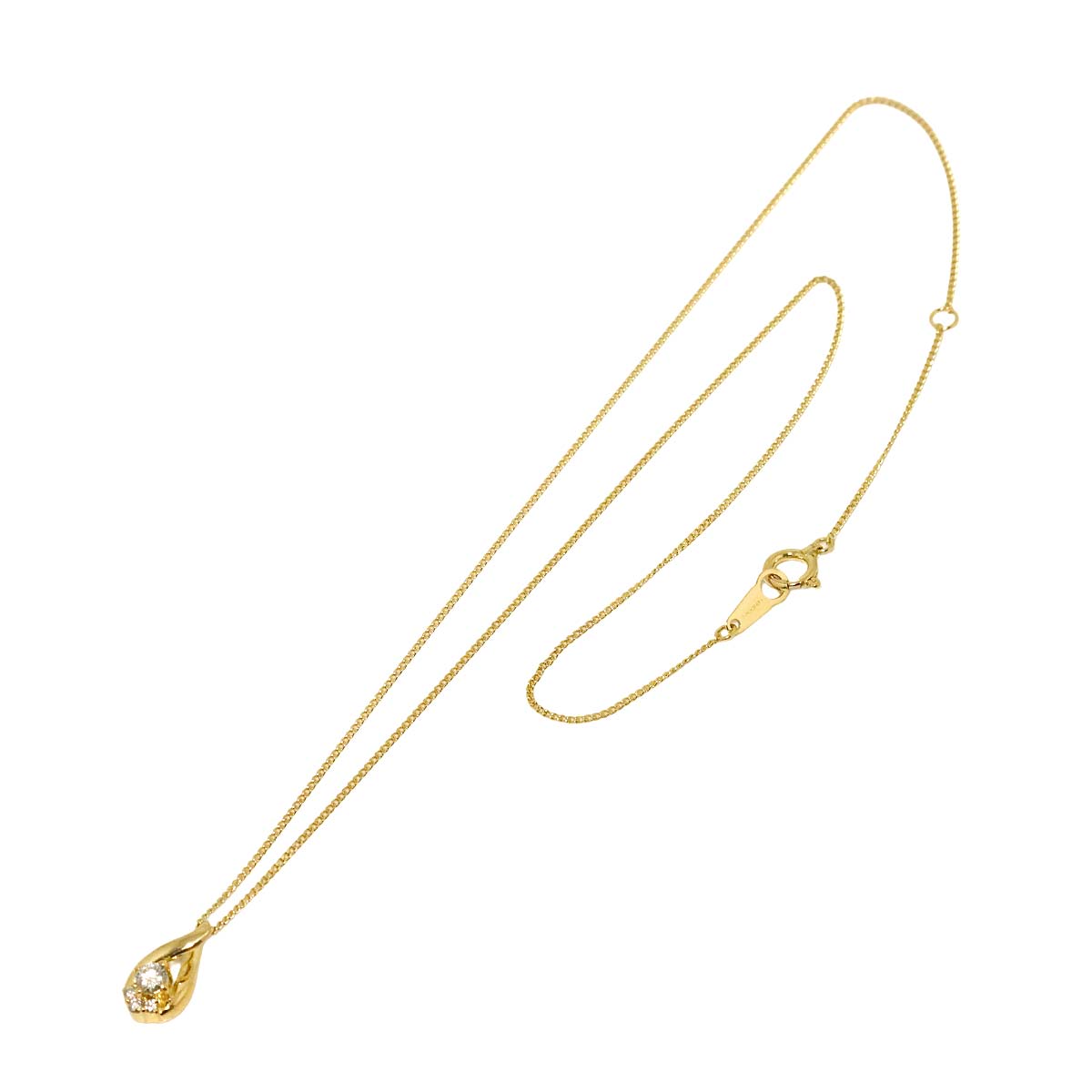 Diamond 0.13ct Necklace 18K Yellow Gold 750