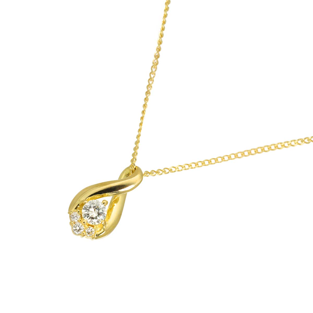 Diamond 0.13ct Necklace 18K Yellow Gold 750