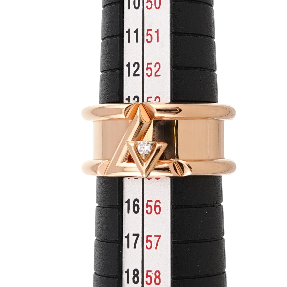 LV Diamond 18K Pink Gold 750 Size54 6.75(US)