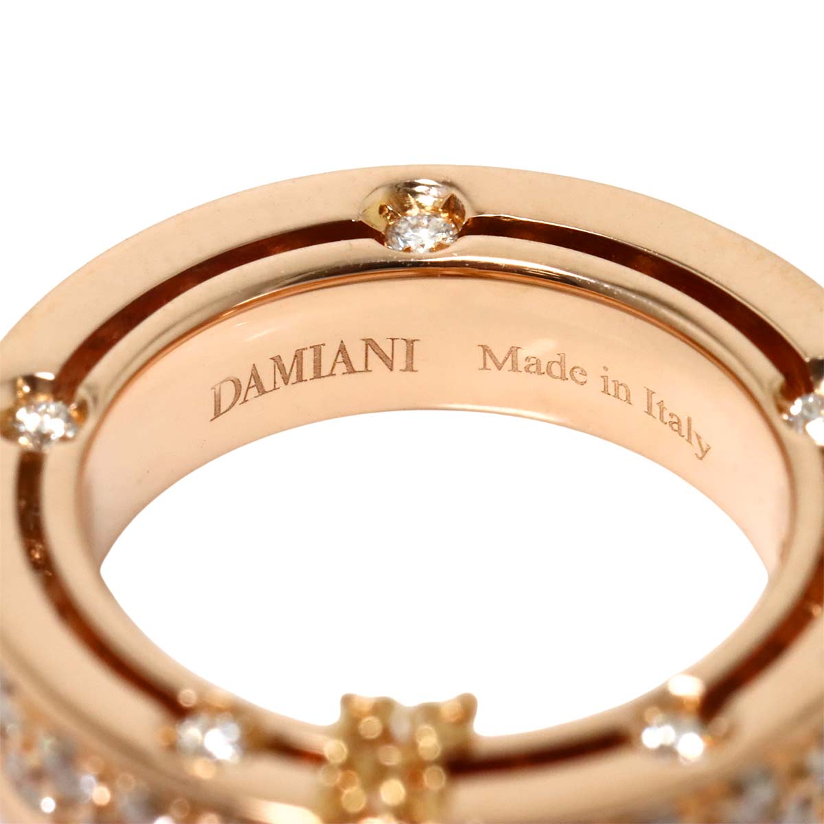D-SIDE Pave Diamond 10P Necklace 18K Pink Gold 750