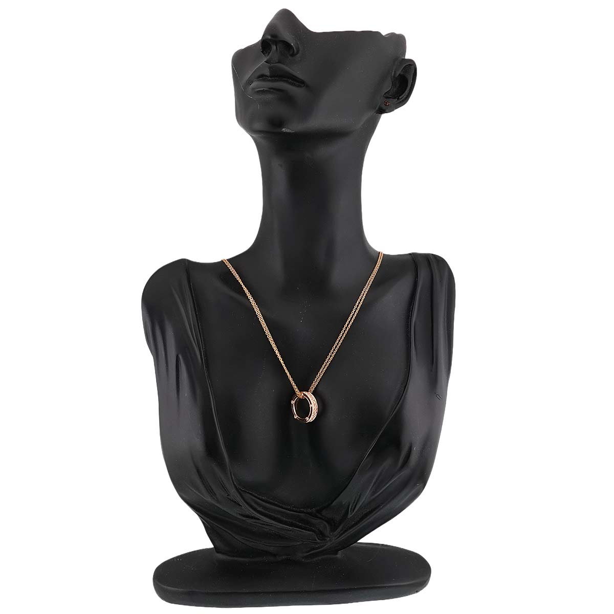 D-SIDE Pave Diamond 10P Necklace 18K Pink Gold 750