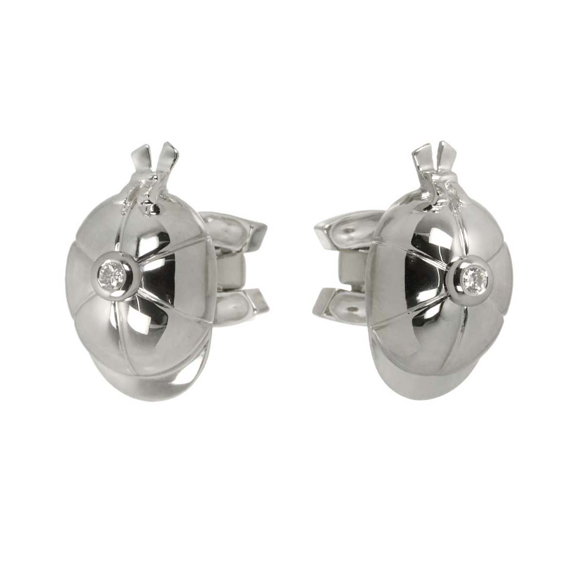 Diamond Cuff Links 18K WG White Gold 750