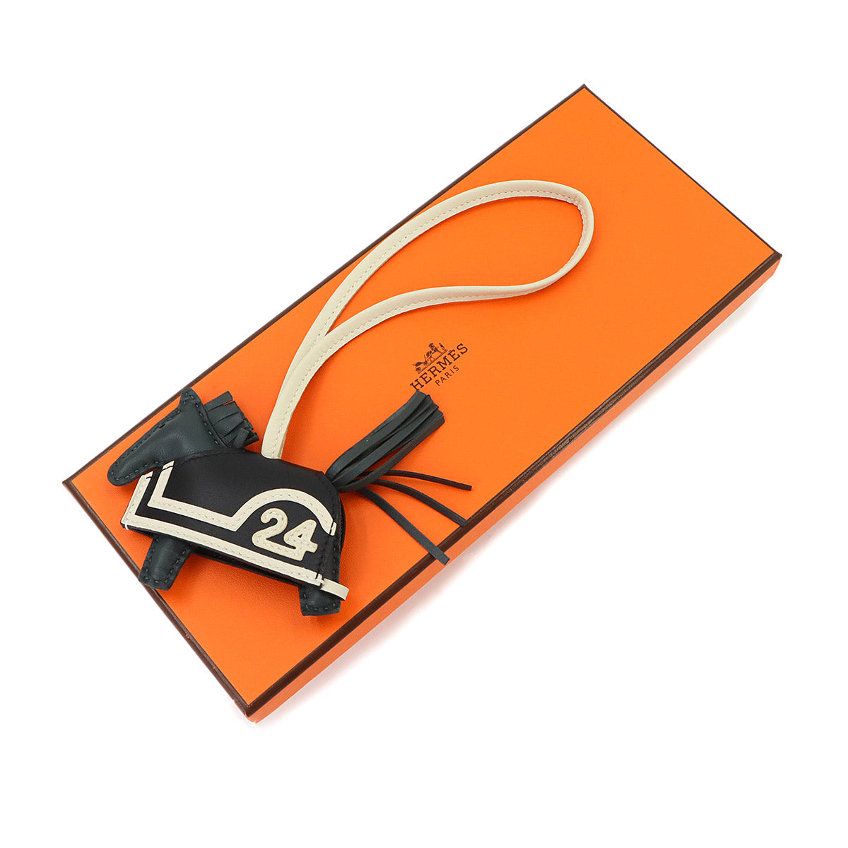 Rodeo Robeo PM Bag Charm Agneau Milo Vert Mangrove Black Craie