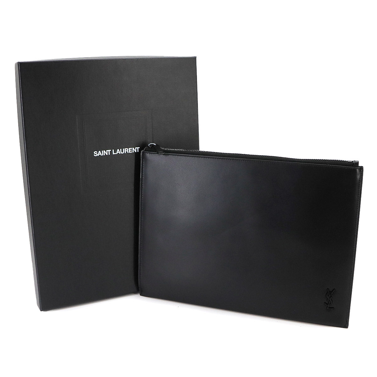 Clutch Bag Leather Black 607779 Purse