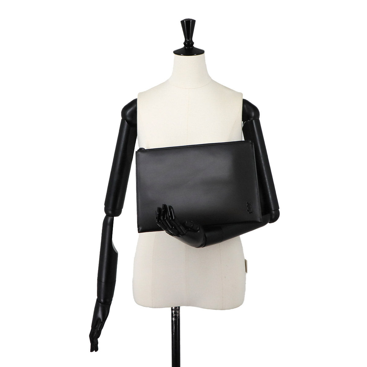 Clutch Bag Leather Black 607779 Purse