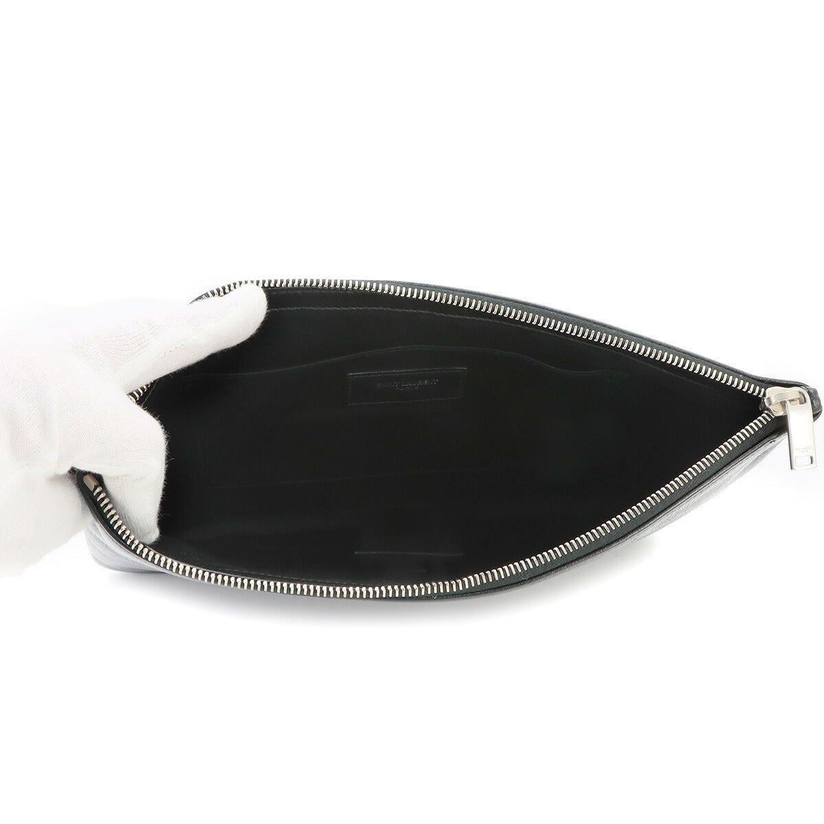 Clutch Bag Leather Black 581369 Purse