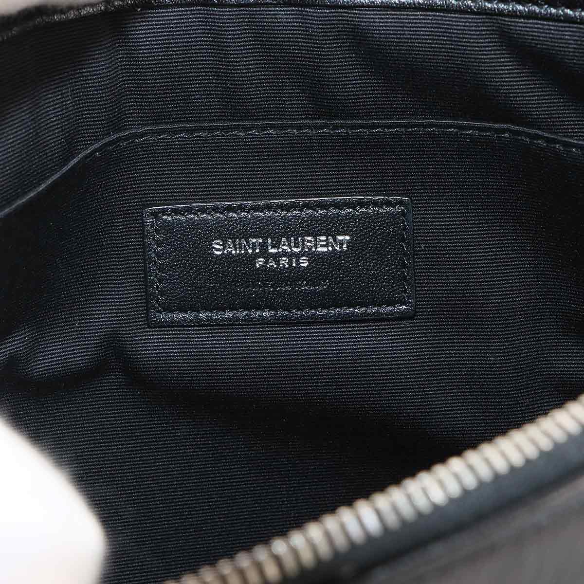 Clutch Bag Leather Black 581369 Purse