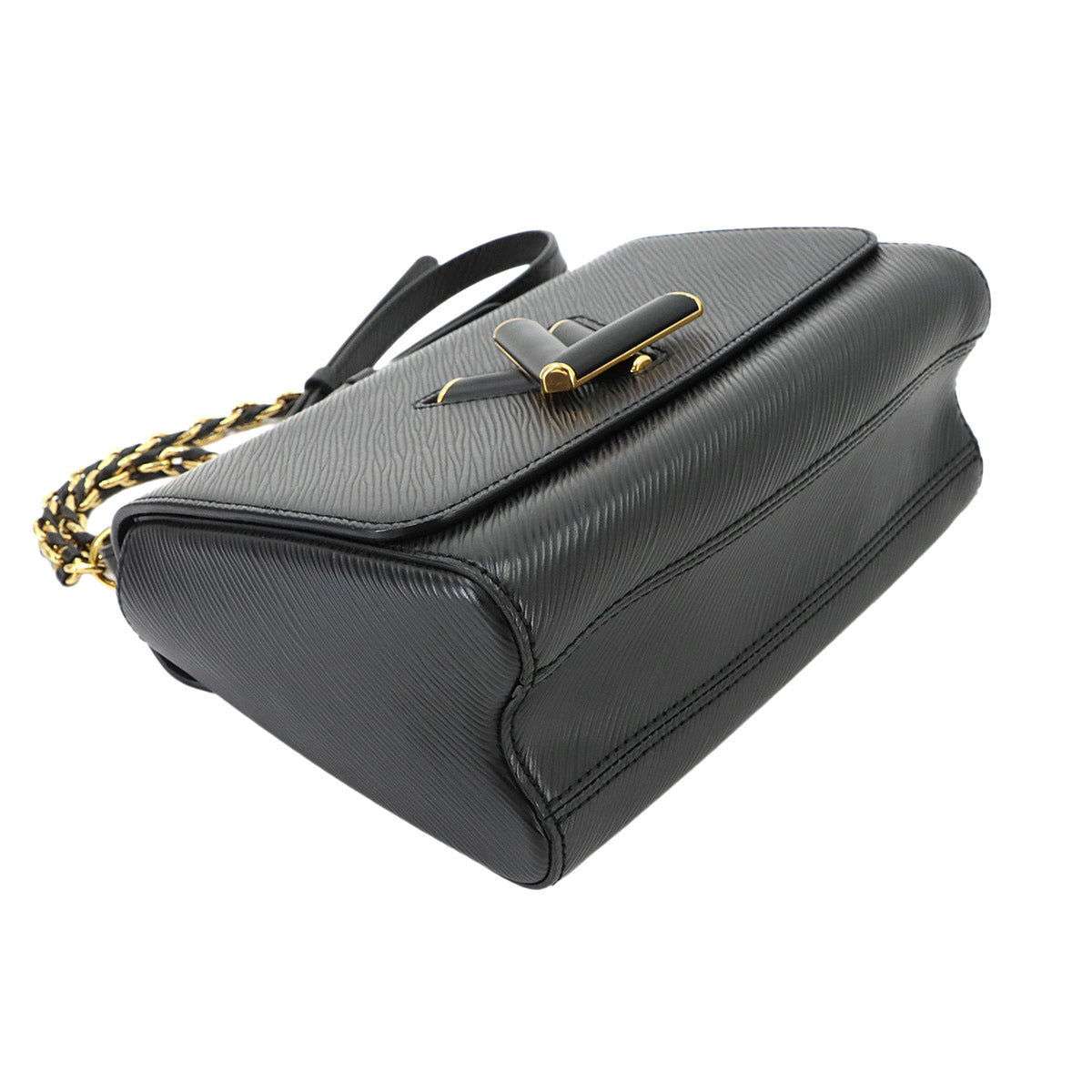 Epi Twist MM Chain Shoulder Bag Leather Noir M21117 Purse