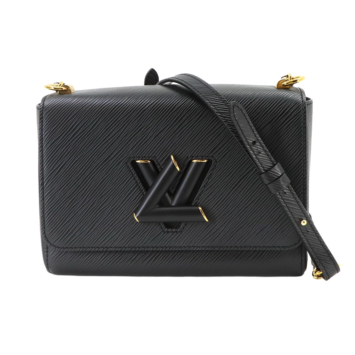 Epi Twist MM Chain Shoulder Bag Leather Noir M21117 Purse