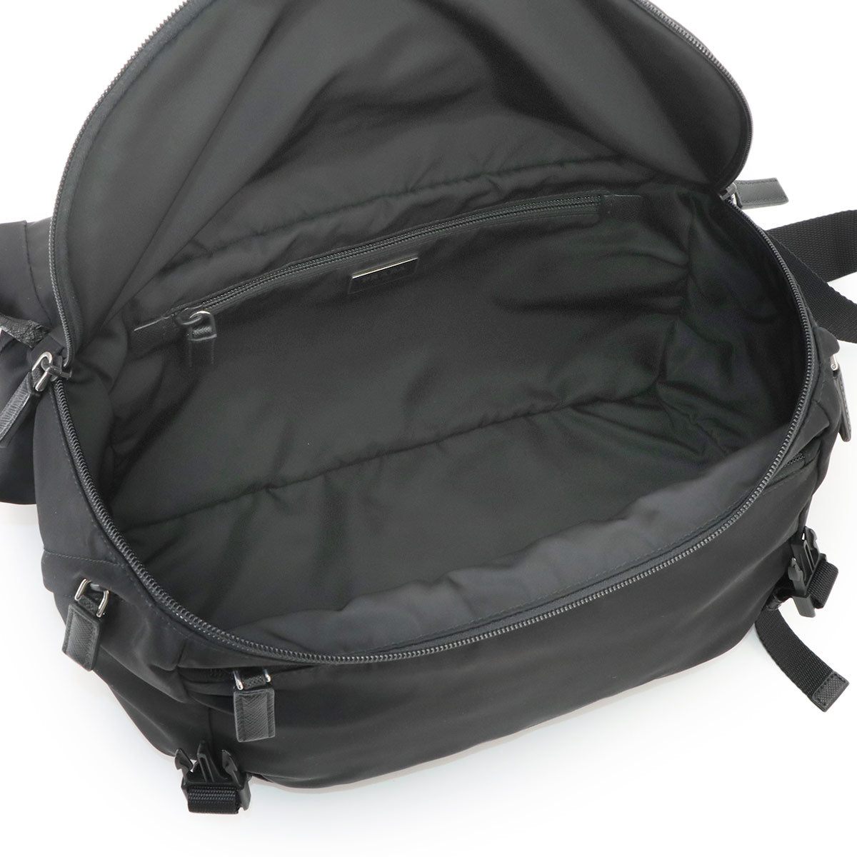 Shoulder Bag Nylon Saffiano Leather Nero Black VA0994 Purse