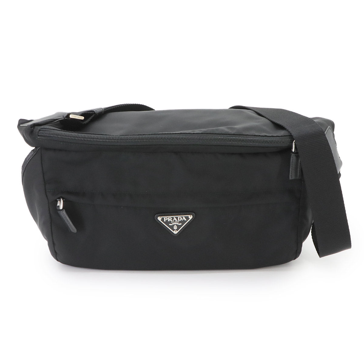 Shoulder Bag Nylon Saffiano Leather Nero Black VA0994 Purse