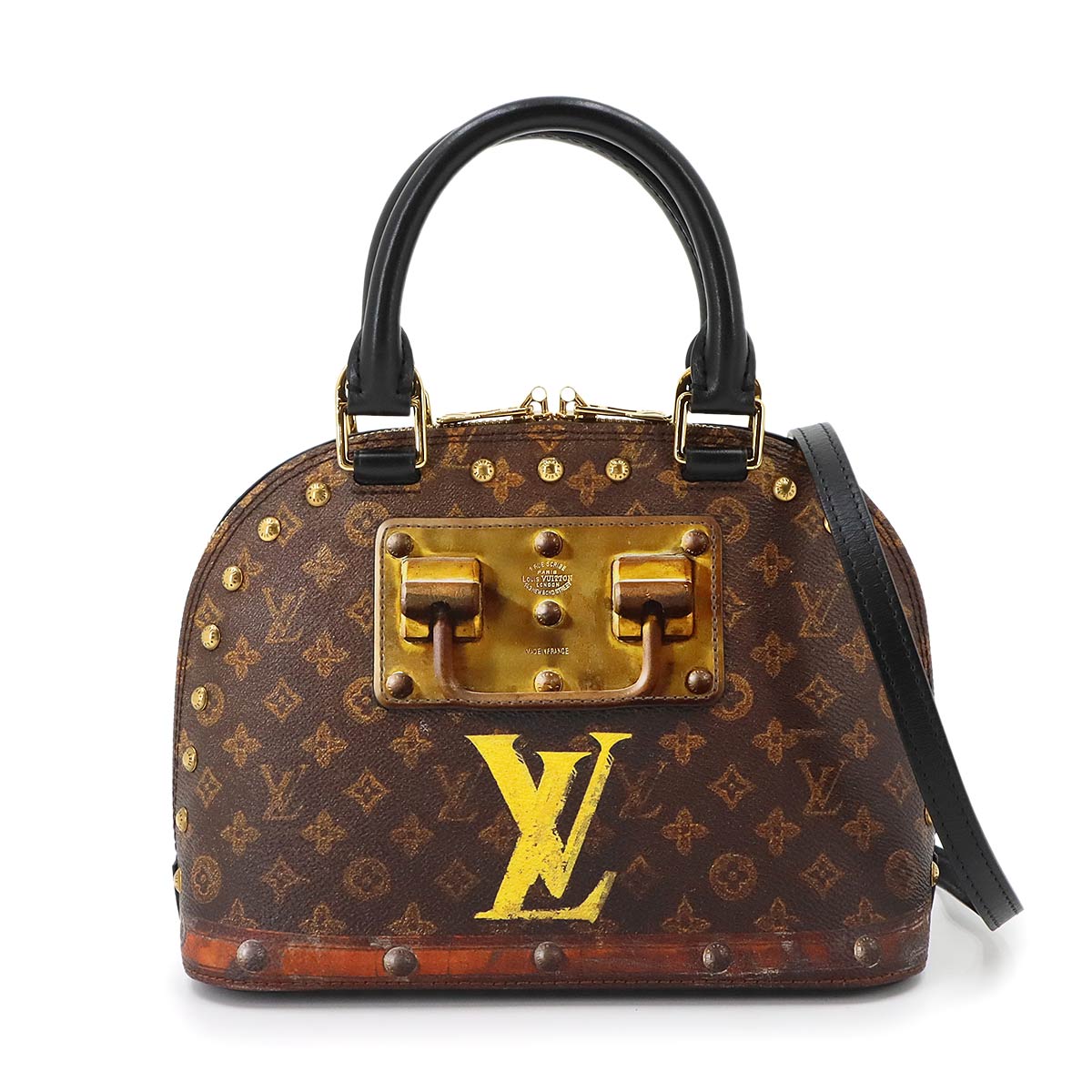 Monogram Alma BB Time Trunk 2way Bag Leather Brown M52743