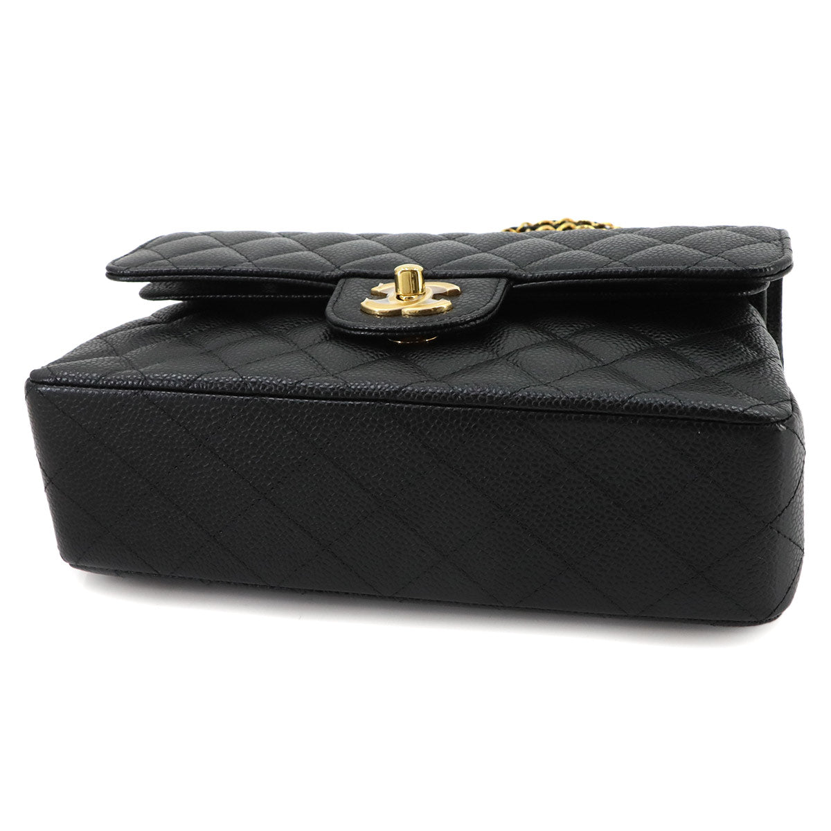 Matelasse 23 Chain Shoulder Bag Leather Black A01113