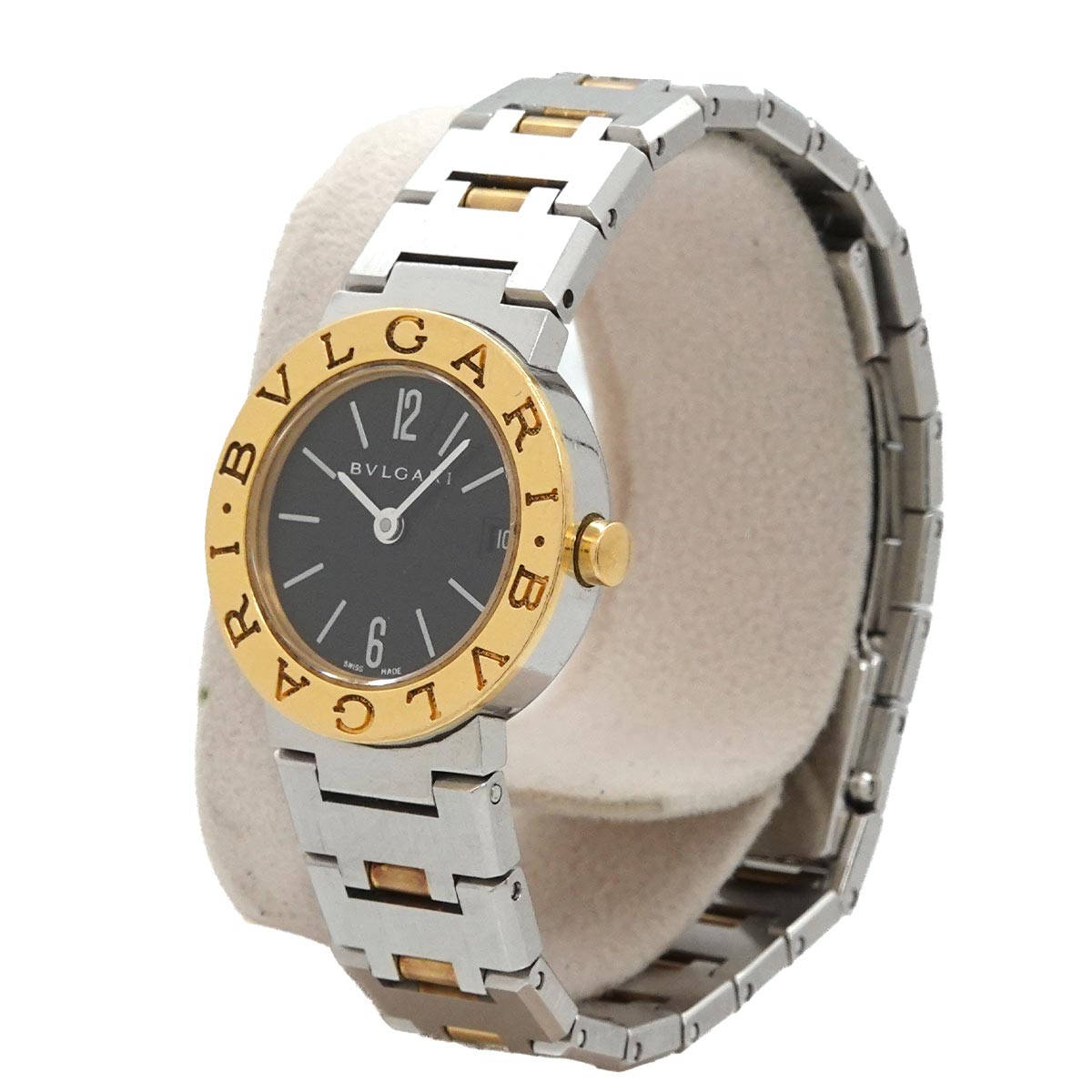 BVLGARIBVLGARI Two Tones BB23SG YG Black Dial Ladies