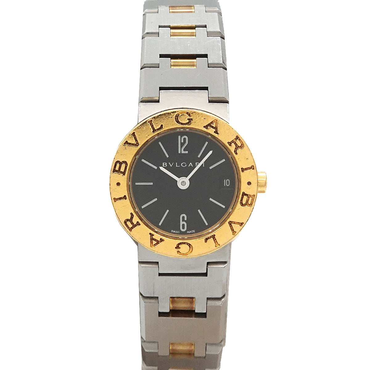BVLGARIBVLGARI Two Tones BB23SG YG Black Dial Ladies