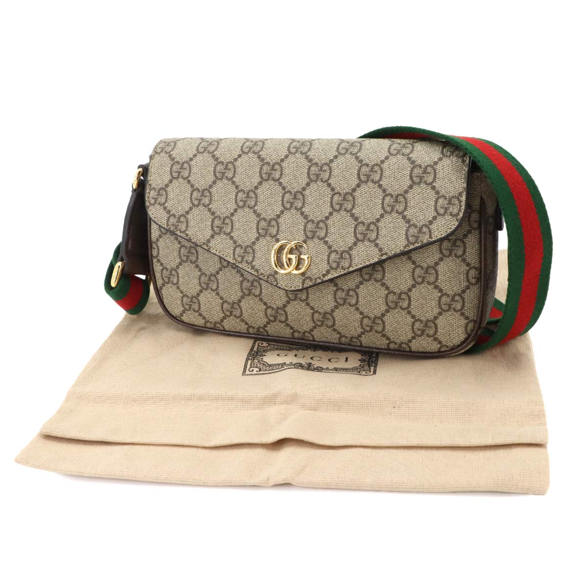 Ophidia Shoulder Bag GG Supreme Canvas Leather 764961