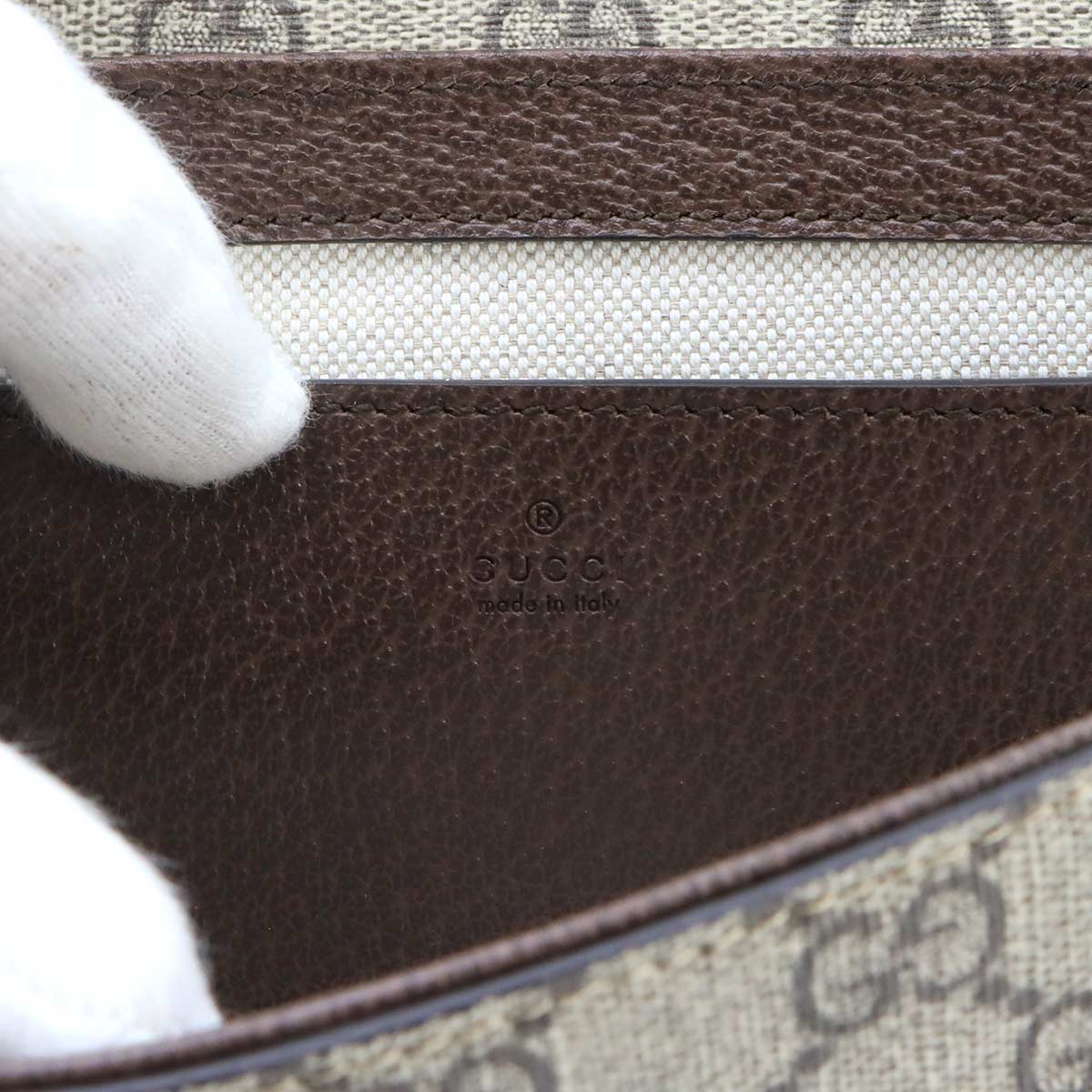 Ophidia Shoulder Bag GG Supreme Canvas Leather 764961