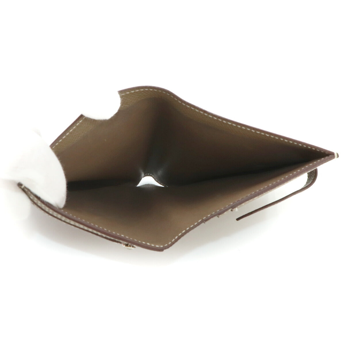Bearn Compact Verso Wallet Veau Epsom Leather Etoupe Purse