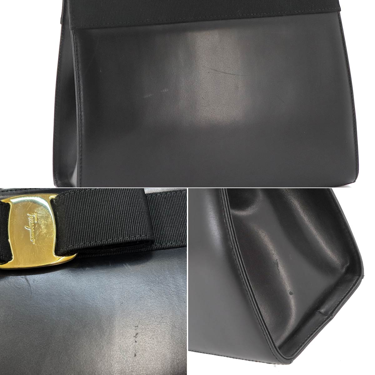 Vara Hand Shoulder Bag Leather Black Purse