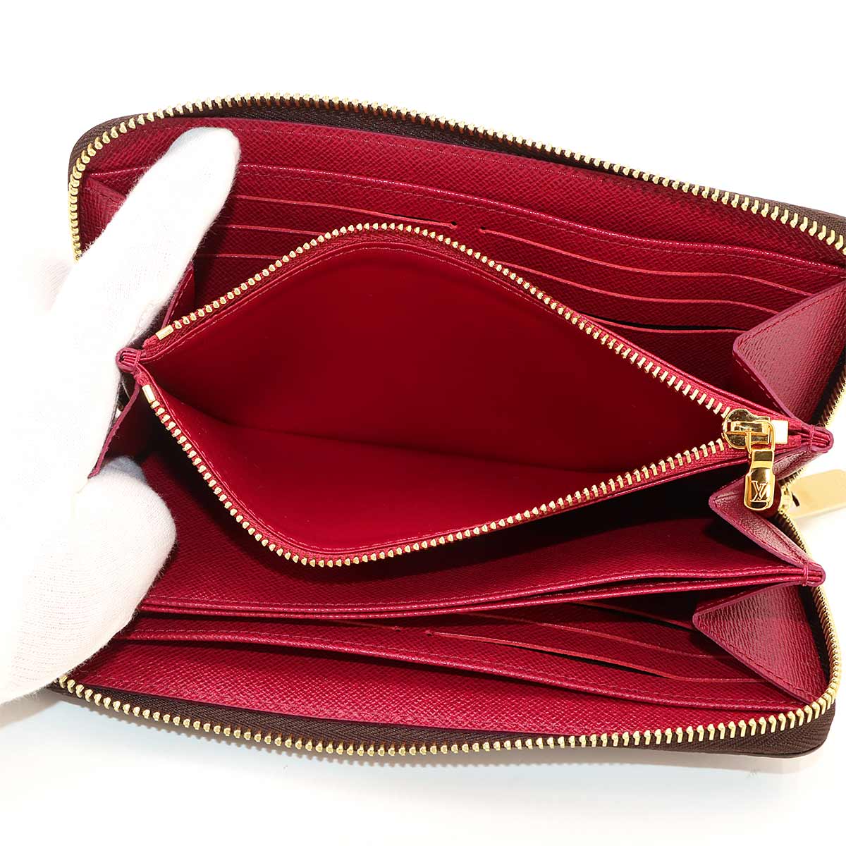 Monogram Zippy Wallet Long Brown Fuchsia M41895 Purse