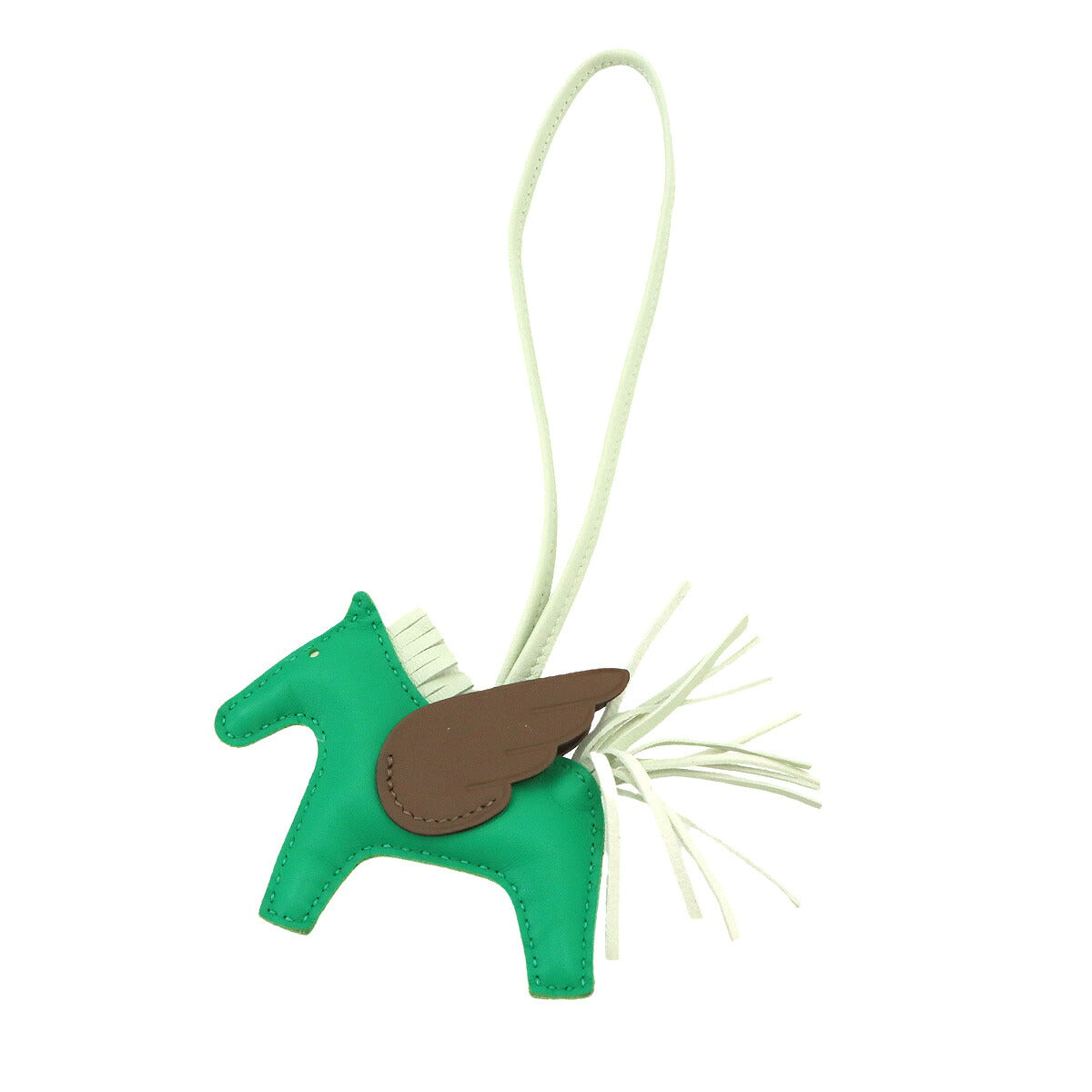 Rodeo Pegasus PM Bag Charm Agneau Milo Menthe Vert Fizz Etoupe