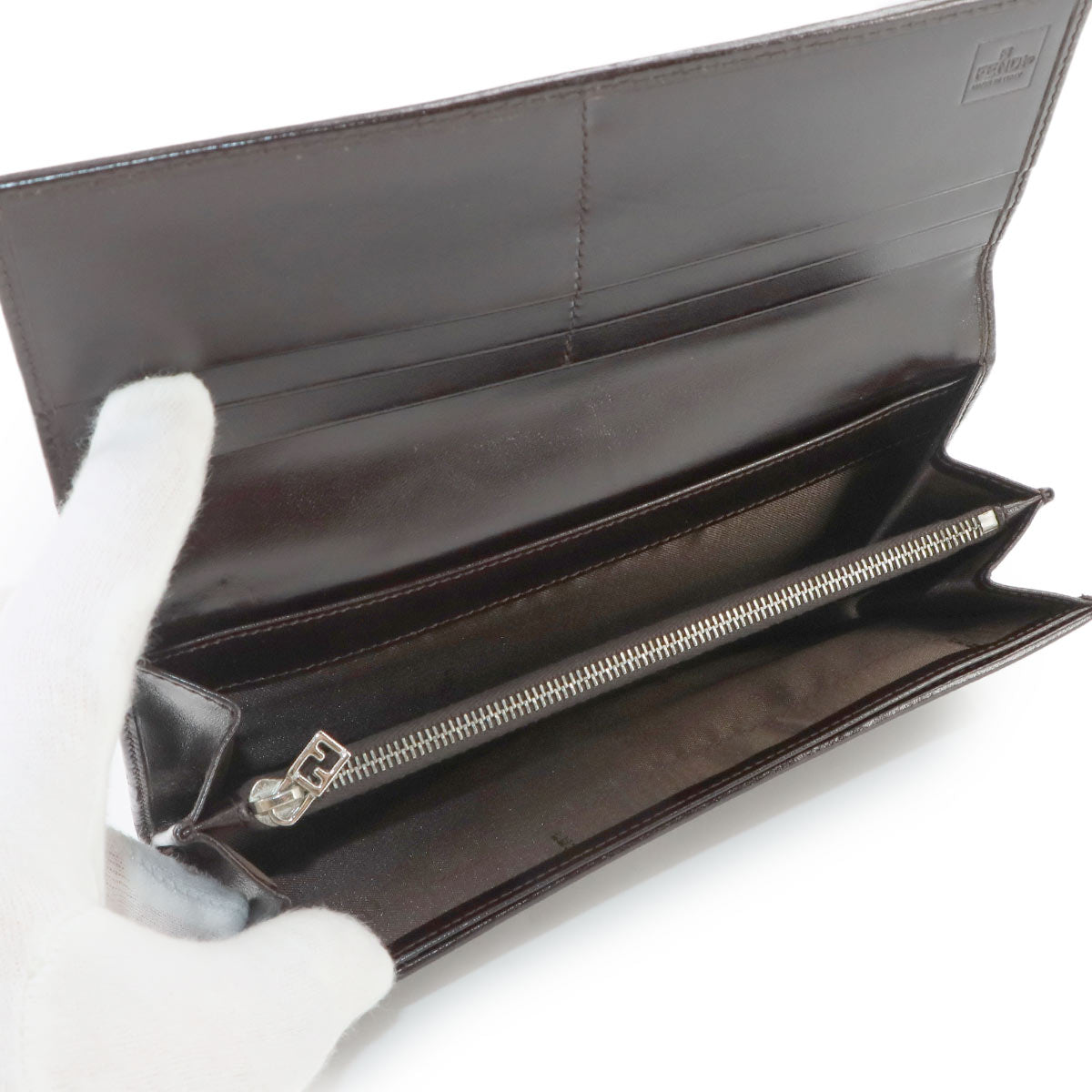 Zucca Long Wallet Canvas Leather Brown 31084 Purse 90342008