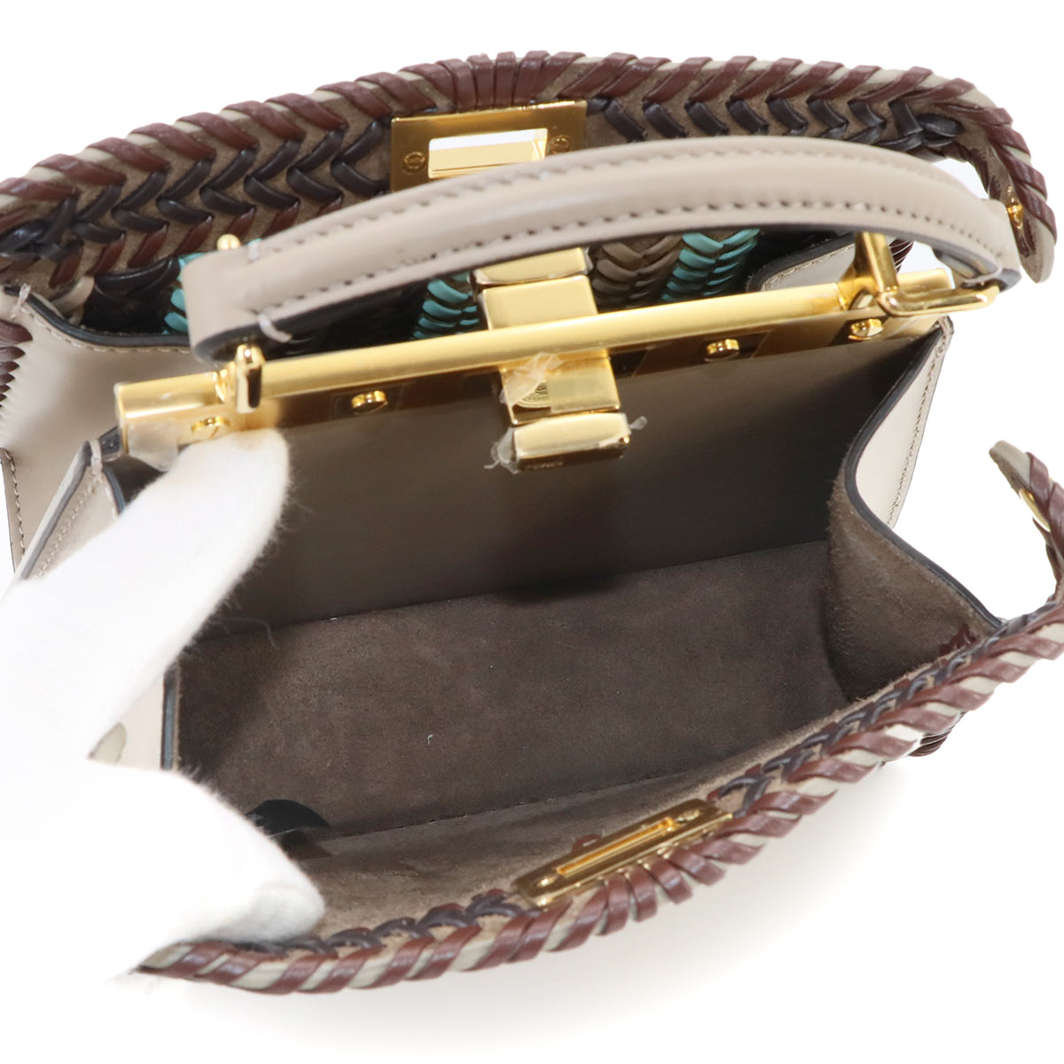 Peekaboo ISeeU Petite Hand Shoulder Bag Leather 8BN335