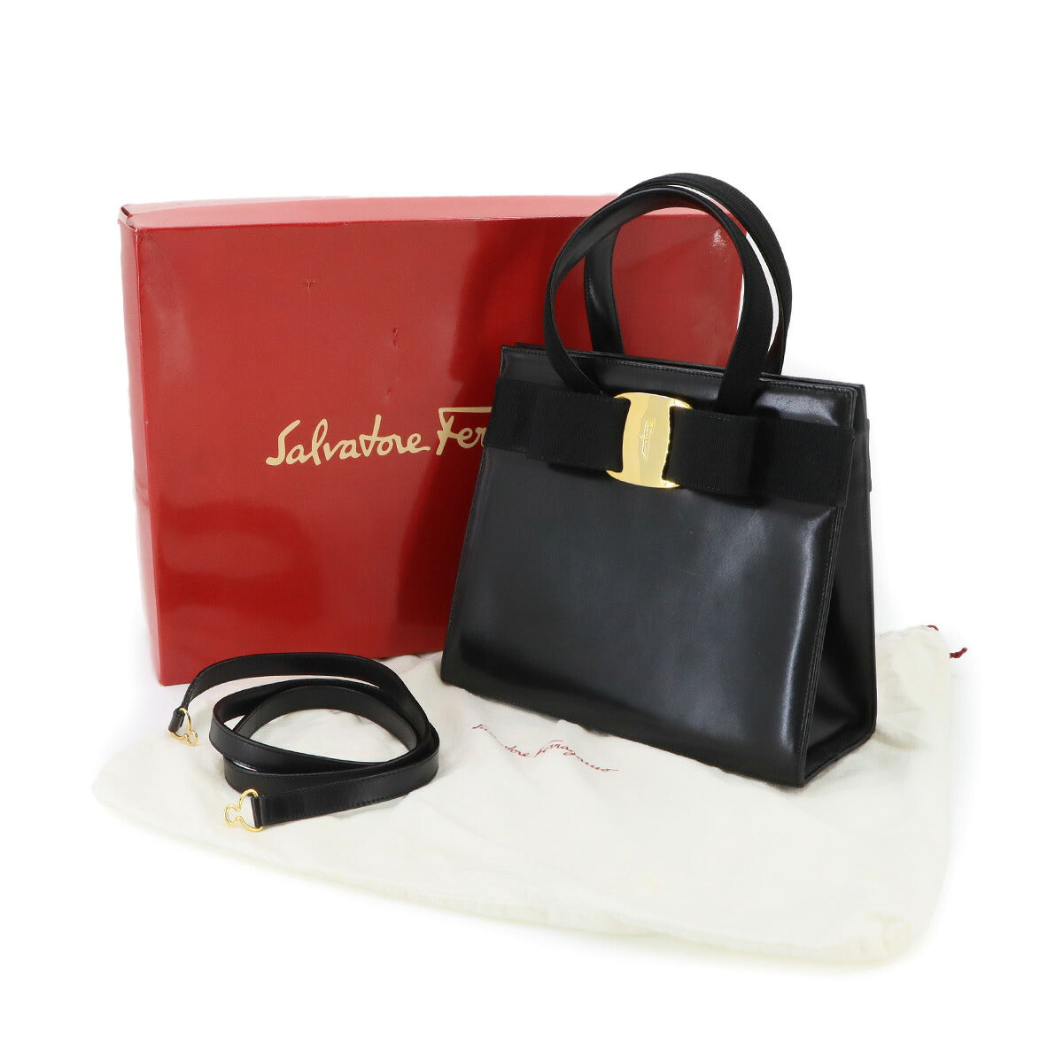 Vara Hand Shoulder Bag Leather Black Purse