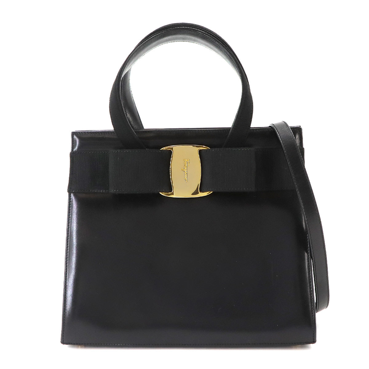 Vara Hand Shoulder Bag Leather Black Purse