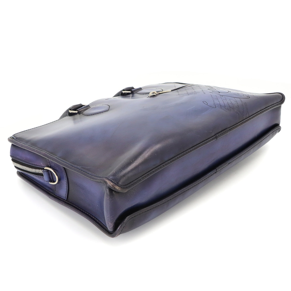Un Jour Briefcase Business Bag Venezia Leather Blue