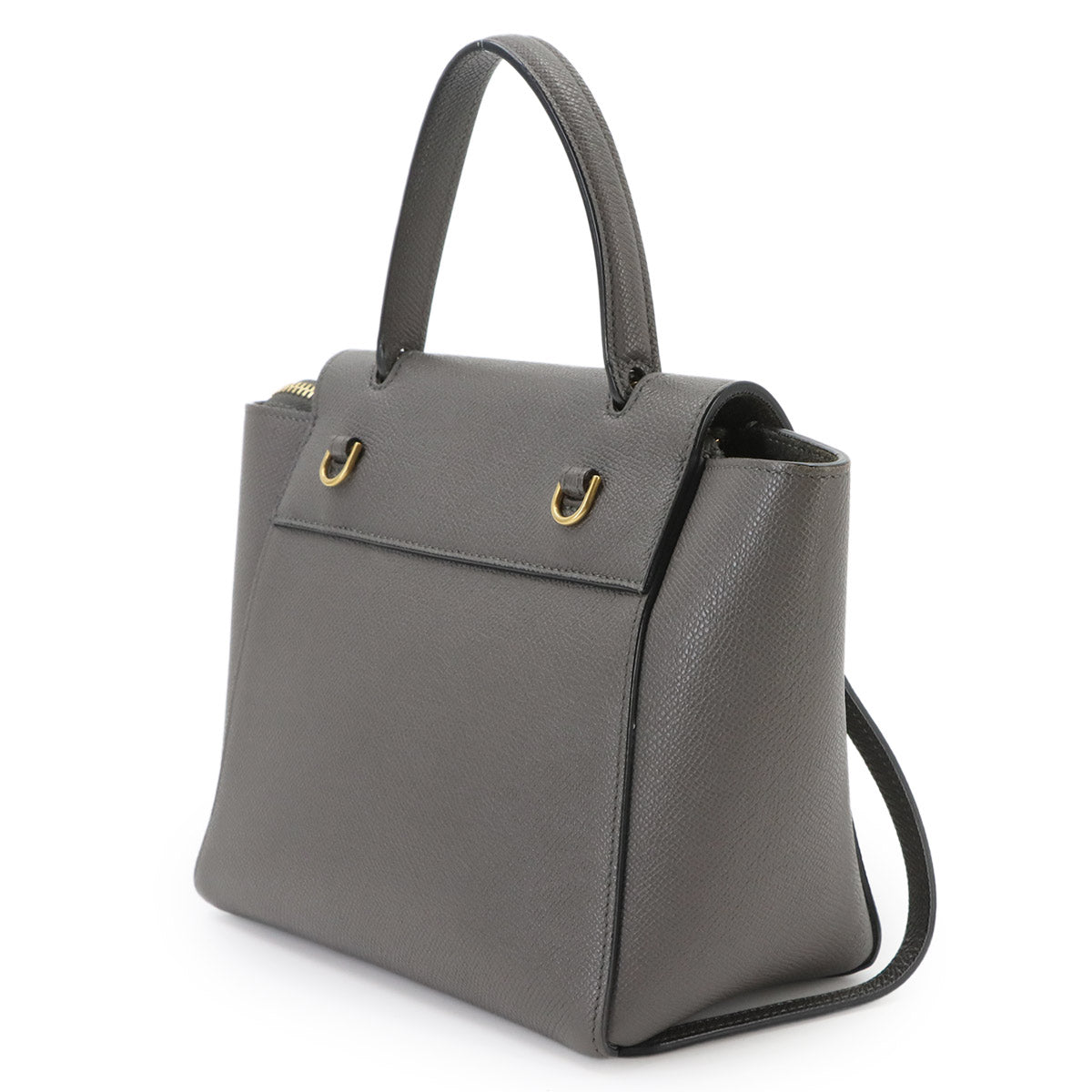 Belt Bag Nano 2way Hand Shoulder Bag Leather Gray 189003